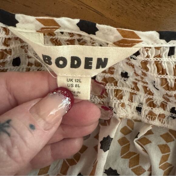 Boden Smocked Neck Beach Dress - Picture 6 of 6